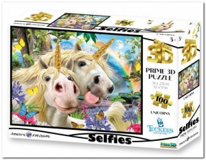 3D Image Puzzel: Unicorn Selfie - Tucker's Fun Factory  - 100 Stukjes