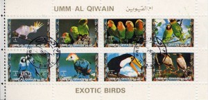 Exotische Vogels / Exotic Birds (2) - Umm Al Qiwain - 1972