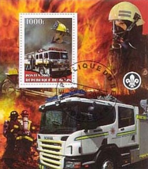 CINDERELLA: Brandweerwagens / Fire Trucks (1) - Benin - 2007