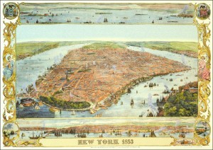 Stadtplan New York 1853 - Piatnik - 1000 Stukjes