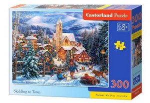 Sledding to Town - Castorland - 300 Stukjes