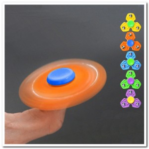 Fidget Spinner - Oranje Spinner met opzetstaafje & stevig beschermtasje