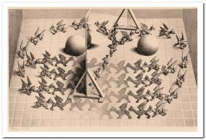 M.C. Escher: Toverspiegel - Puzzelman - 1000 Stukjes