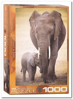 Elephant & Baby - EuroGraphics - 1000 Stukjes
