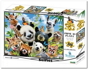 3D Image Puzzel: Llama Drama Selfie - Tucker's Fun Factory - 500 Stukjes