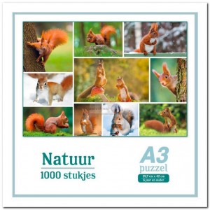 VOORVERKOOP: Natuur (Eekhoorn), de kleinste puzzel ter wereld - 1000 Stukjes