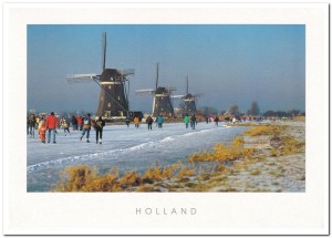 Ansichtkaart: Schaatsen op natuurijs