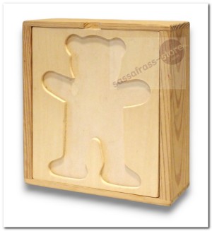 Houten aankleedpuzzel: Beer