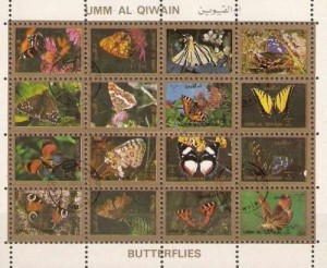 Vlinders / Butterflies - Umm Al Qiwain - 1972